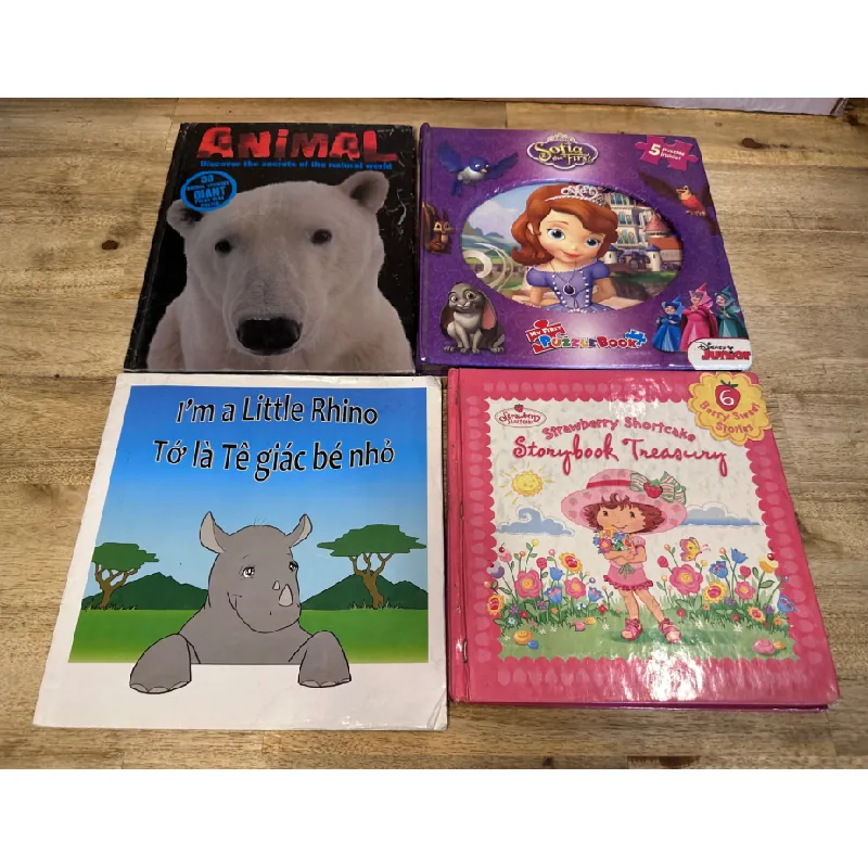 Combo 4 cuốn tranh thiếu nhi, Bìa cứng + mềm, mới 60% SBM2108 342452