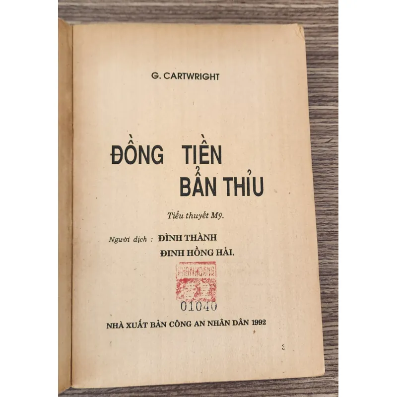 Tiểu thuyết ĐỒNG TIỀN BẨN THỈU (G. Cartwright) - 388 trang (ảnh minh họa đặc sắc) 784133