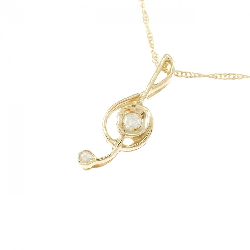 Dây chuyền kim cương nốt nhạc K18YG 0.07CT - Hàng hiệu Authentic 858959