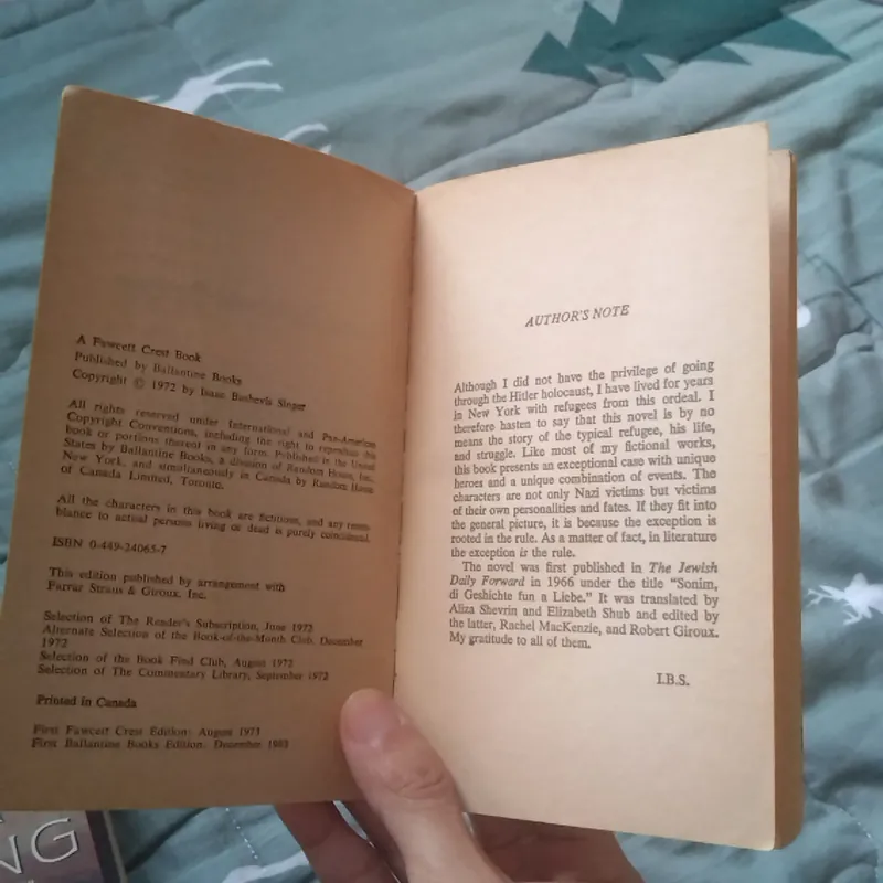 Enemies, a love story - Issac Bashevis Singer 720773