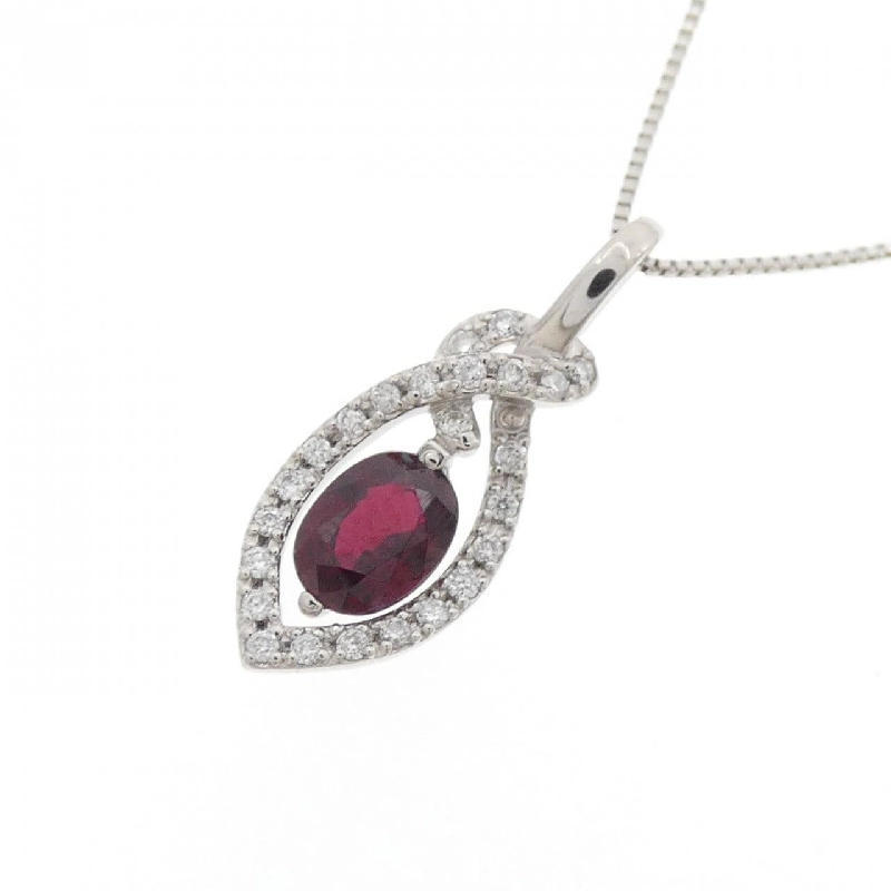 Dây chuyền ruby PT900/PT850 0.63CT - Hàng hiệu Authentic 865407