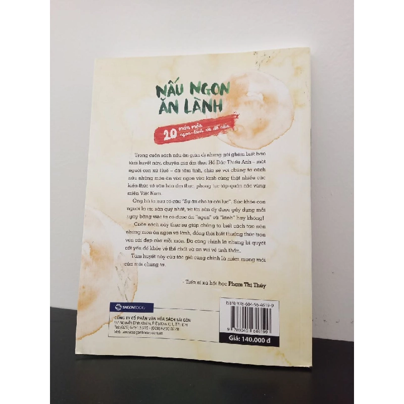 Nấu Ngon Ăn Lành (20 Món Mặn Ngon - Lành Và Dễ Nấu) Hồ Đắc Thiếu Anh New 95% HCM.ASB2302 910870