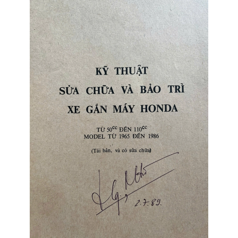 KỸ THUẬT SỬA CHỮA VÀ BẢO TRÌ  XE GẮN MÁY HONDA 522914