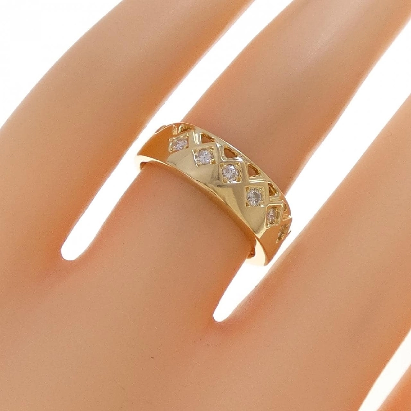 Nhẫn kim cương K18YG 0.19CT 666482