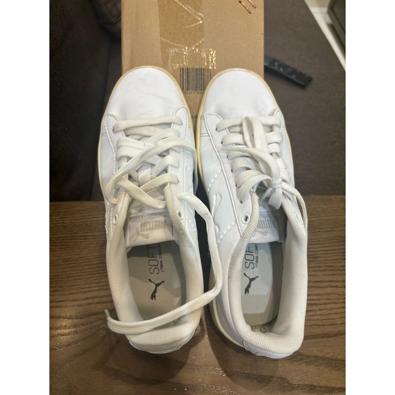 Giày thể thao trắng puma , sz 37 ,6,5 445932