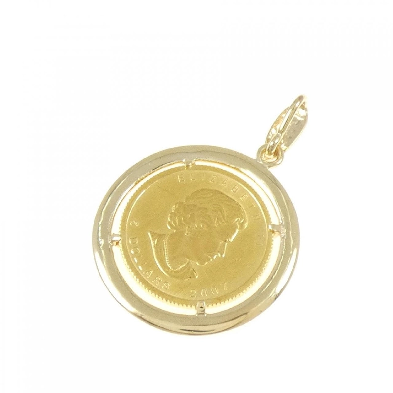 Mặt dây chuyền đồng xu 18KYG (khung) - Hàng hiệu Authentic 864355
