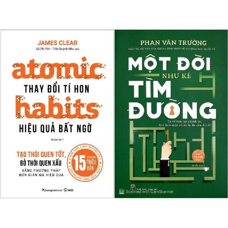Combo Atomic Habits - Thay Đổi Tí Hon Hiệu Quả Bất Ngờ + Một Đời Như Kẻ Tìm Đường (Bộ 2 Cuốn) - James Clear, Phan Văn Trường 744513