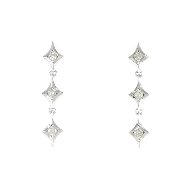 K18WG Bông tai kim cương 0.24CT - Hàng hiệu Authentic 873575