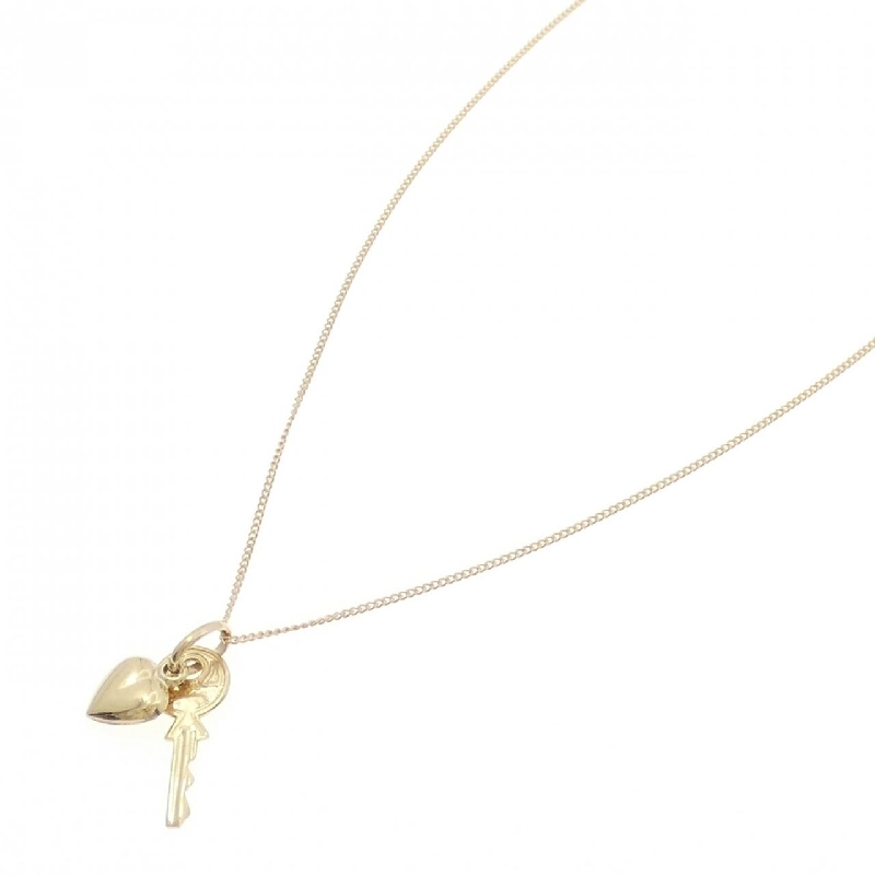 K18YG Mặt Dây Chuyền Hình Trái Tim × Chìa Khóa - Hàng hiệu Chính Hãng 861111