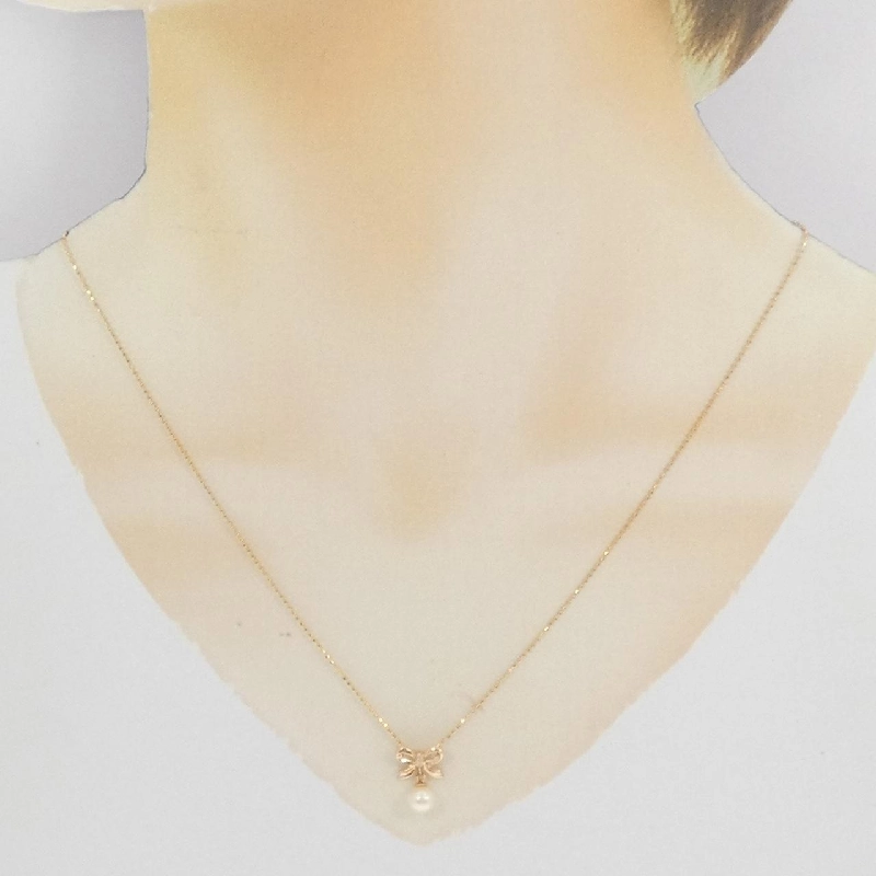 K14PG Ruy băng Ngọc trai nước ngọt Dây chuyền 5.4mm - Hàng hiệu Chính hãng 856704