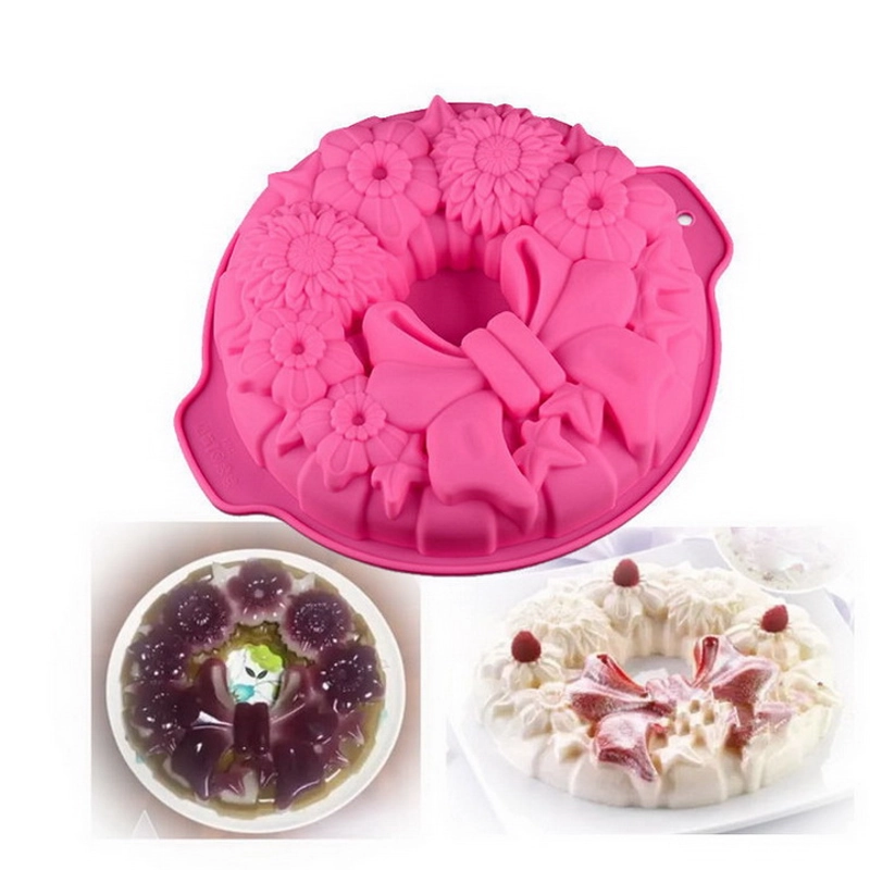 Khuôn silicon làm đế bánh, rau câu vòng hoa - Loại 30 cm - Mã số 1123 338371