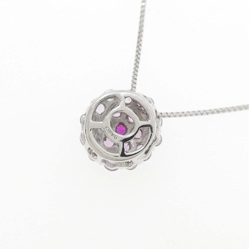 K18WG Đá màu Dây chuyền - Hàng hiệu Chính hãng 861032