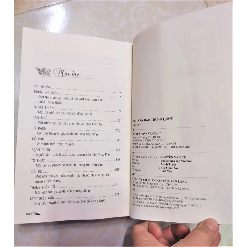 Sách: 10 Đại Văn Hào Trung Quốc  - TG: Từ Tập Huy 784282