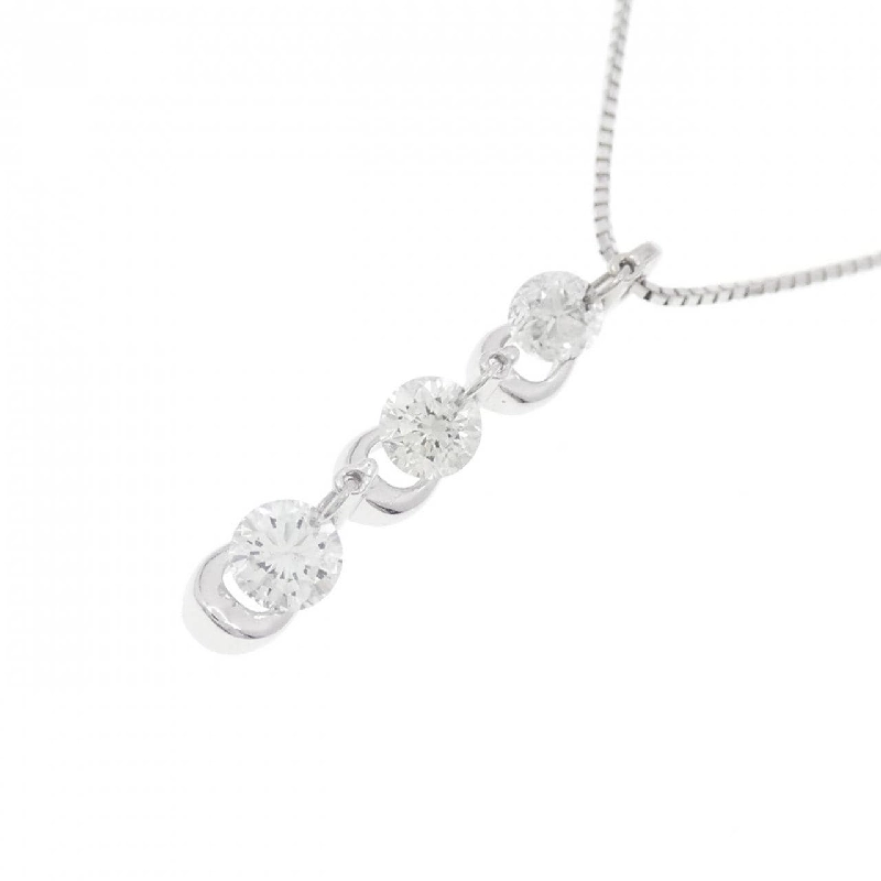 K18WG Dây chuyền kim cương ba viên 0.50CT - Hàng hiệu Chính hãng 861352