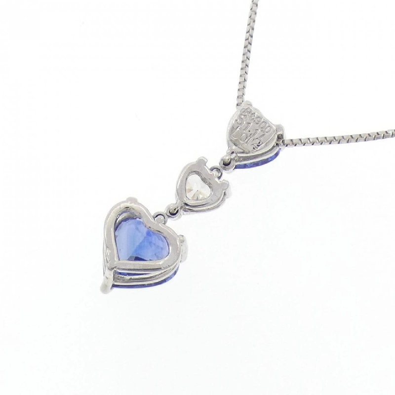 Dây chuyền sapphire hình trái tim PT900/PT850 1.17CT - Hàng hiệu chính hãng 858986