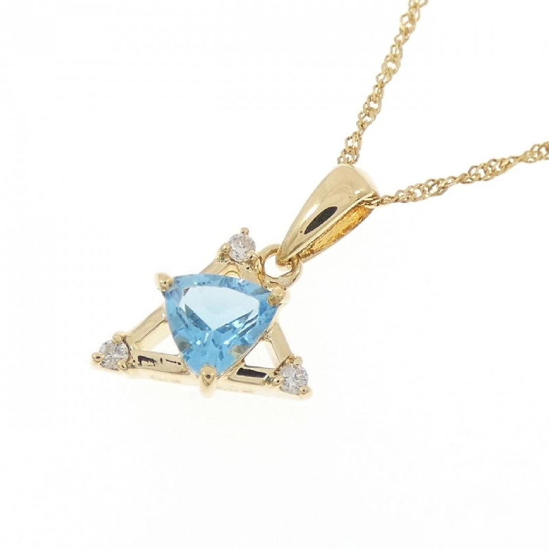 K18YG Blue Topaz Necklace - Hàng hiệu Authentic 860087