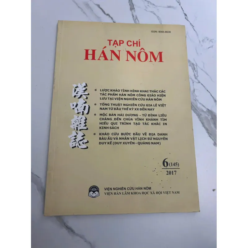 Tạp chí Hán Nôm - Số 6 (145) - Năm 2017 703381