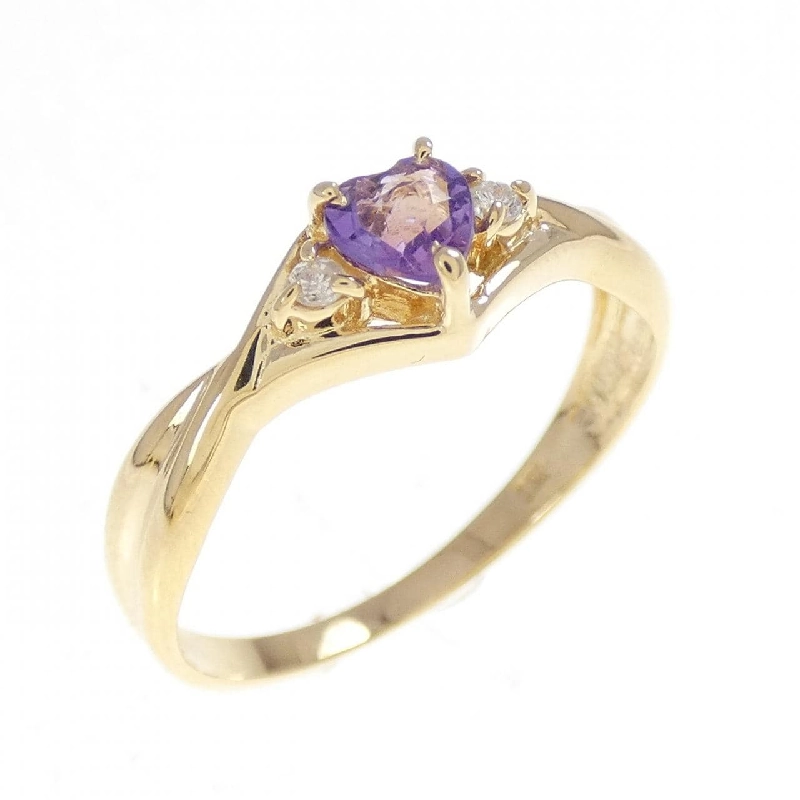Nhẫn Amethyst Hình Trái Tim K18YG - Hàng hiệu Chính hãng 847195