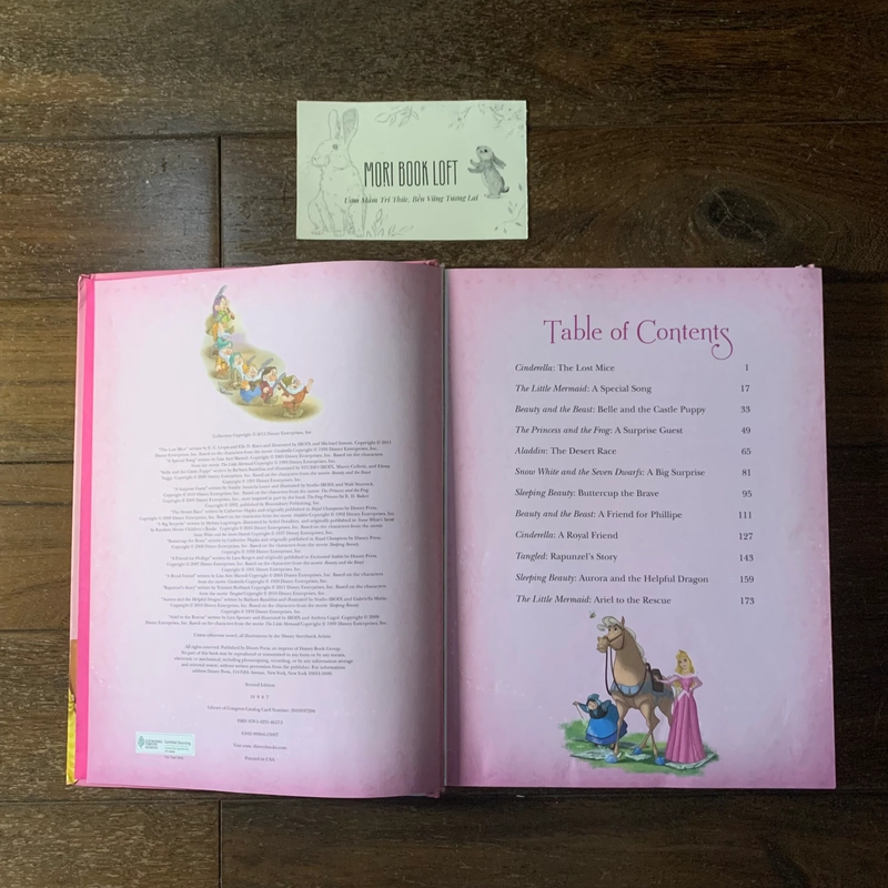 Sách ngoại văn 5-Minute Princess Stories, Used, Bìa xốp, Khổ Lớn, Minh họa gốc Disney 492667