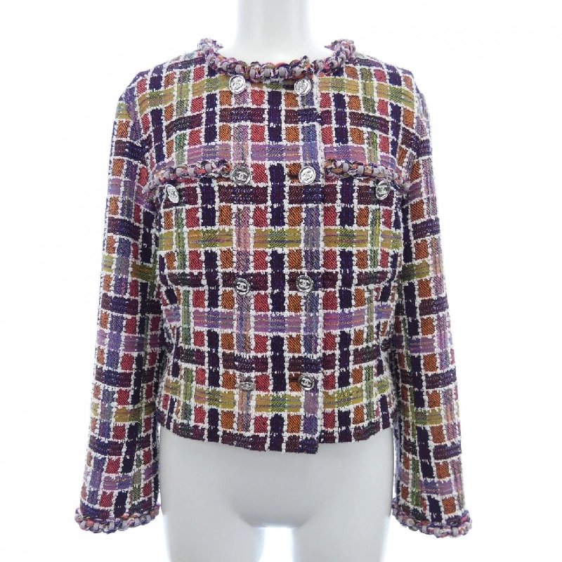 Áo khoác không cổ CHANEL METIERS D'ART P75234V66763 633412