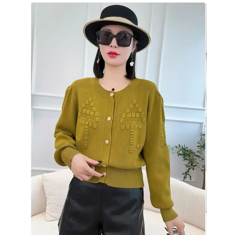 Áo cardigan quảng Châu Cao cấp chất liệu Len nông cừu  606551