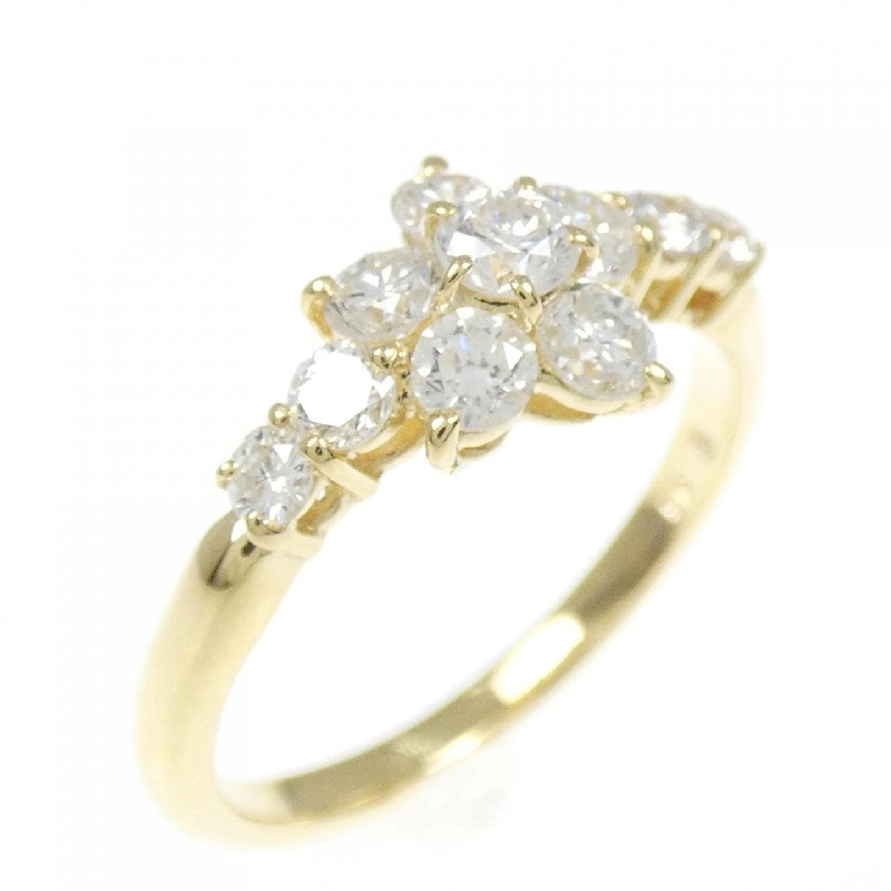 Nhẫn kim cương hoa K18YG 0.79CT 672786