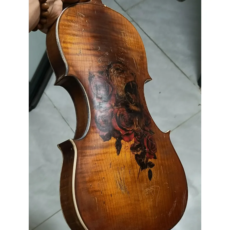 Đàn violin cổ điển gỗ nguyên khối, màu nâu sẫm, kích thước 4/4 1047155