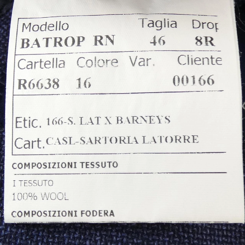 SARTORIA LATORRE BARNEYS NEW YORK Jacket - Hàng hiệu Authentic 885525