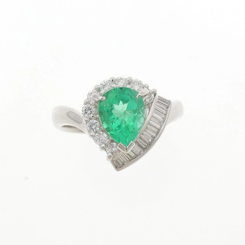 Nhẫn Emerald PT900 0.85CT - Hàng hiệu Chính hãng 853678