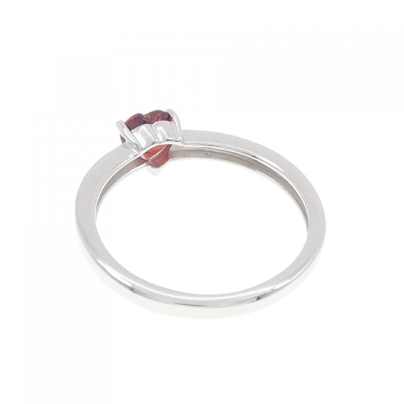 Nhẫn Garnet 750WG hình trái tim 671088