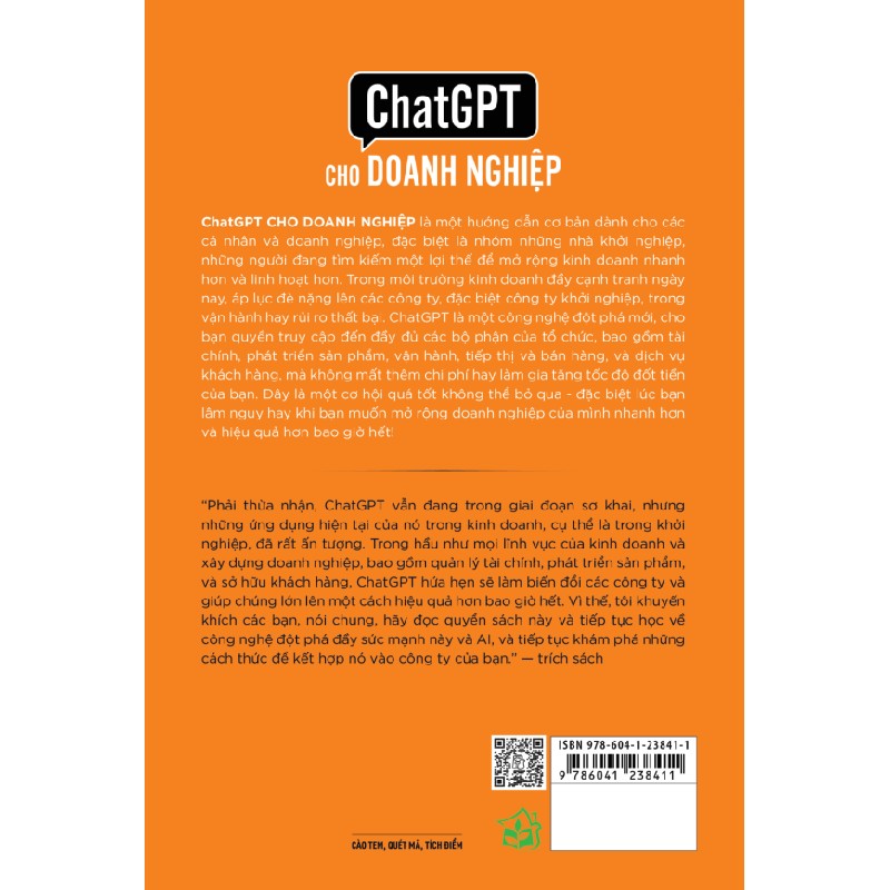 ChatGPT Cho Doanh Nghiệp - Mở Rộng Kinh Doanh Thần Tốc Với Công Nghệ Thay Đổi Cuộc Chơi - Amir Hagazi 105537