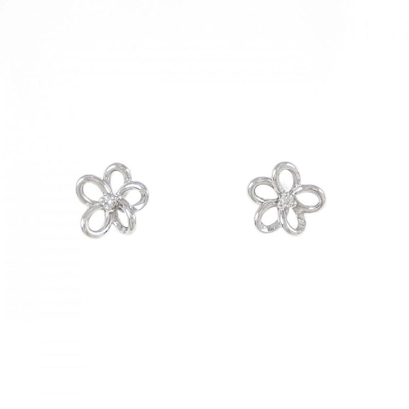 Bông tai kim cương hoa K18WG 0.02CT - Hàng hiệu chính hãng 871421