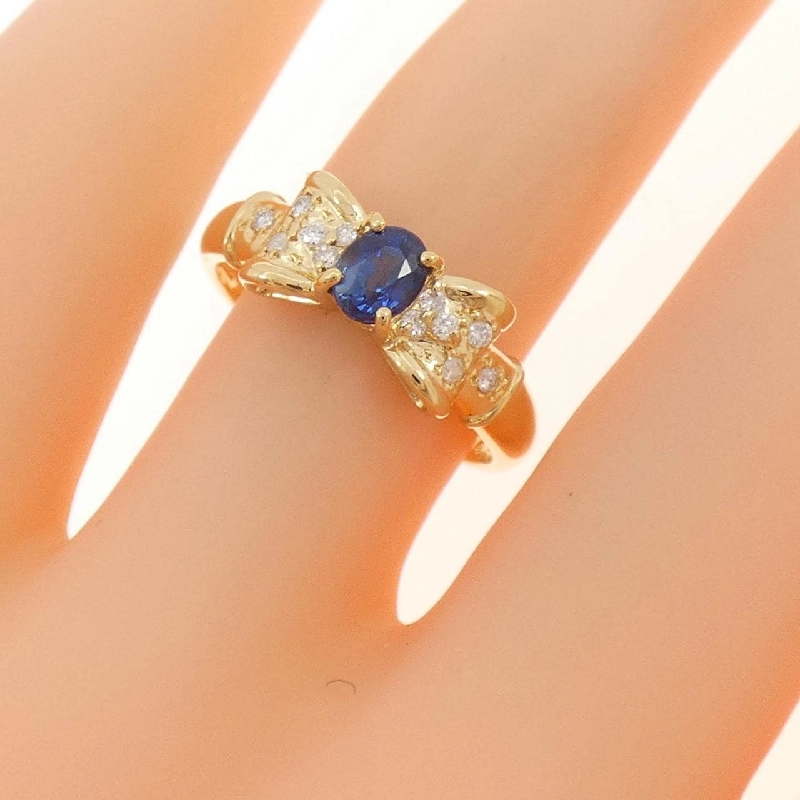 Nhẫn Sapphire Ruy Băng K18YG 0.54CT - Hàng hiệu Chính hãng 854088