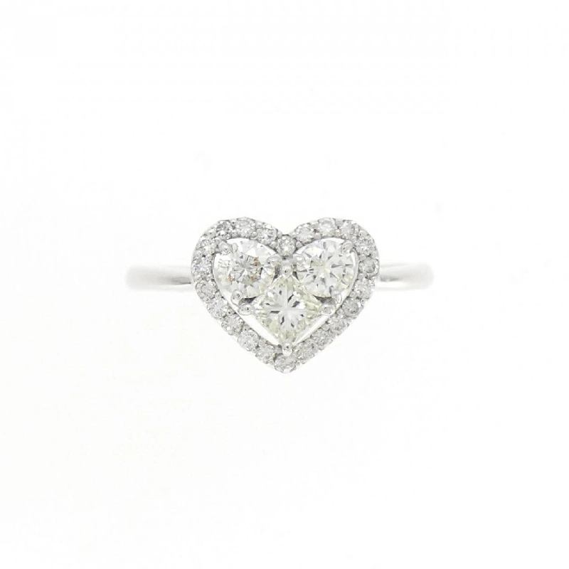 Nhẫn kim cương hình trái tim K18WG 0.66CT 671186