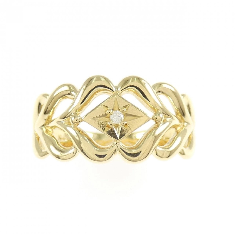 Nhẫn kim cương K18YG 0.01CT 669328