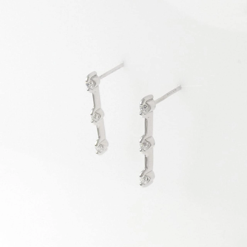 K18WG Bông tai kim cương ba viên 0.20CT - Hàng hiệu Chính hãng 872003