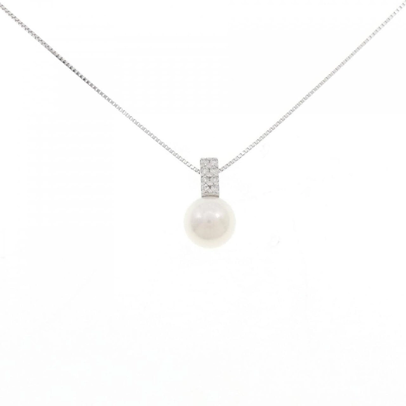 K18WG Dây chuyền ngọc trai Akoya 6.3mm - Hàng hiệu Chính hãng 856447