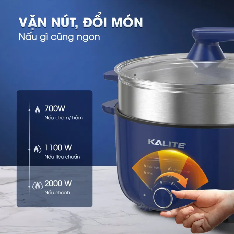 Nồi lẩu hấp KALITE KL568-S đa năng 2 tầng dung tích 11L 934080