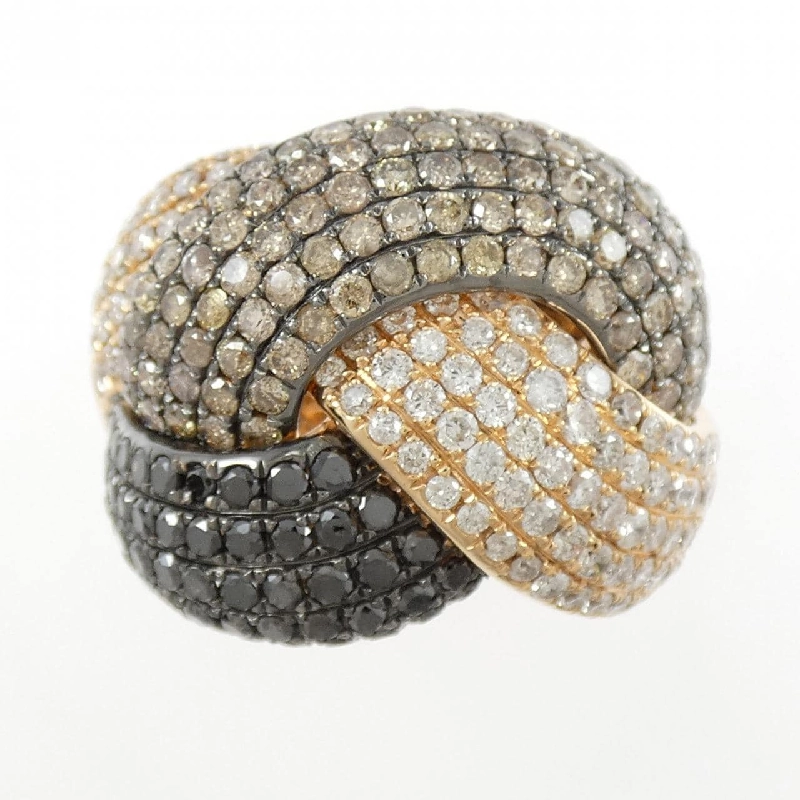 Nhẫn kim cương K18PG/K18BG 4.55CT 666555