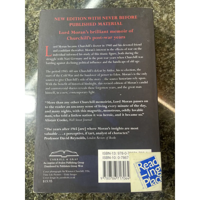 Chur Chill The struggle for survival 1945/60 Lord Moran 674039