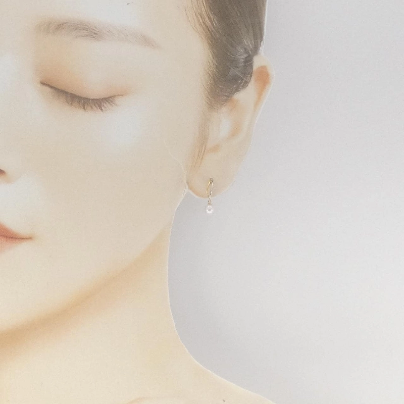 Bông tai ngọc trai Akoya K18YG/PT900 4.7mm - Hàng hiệu Chính hãng 870323