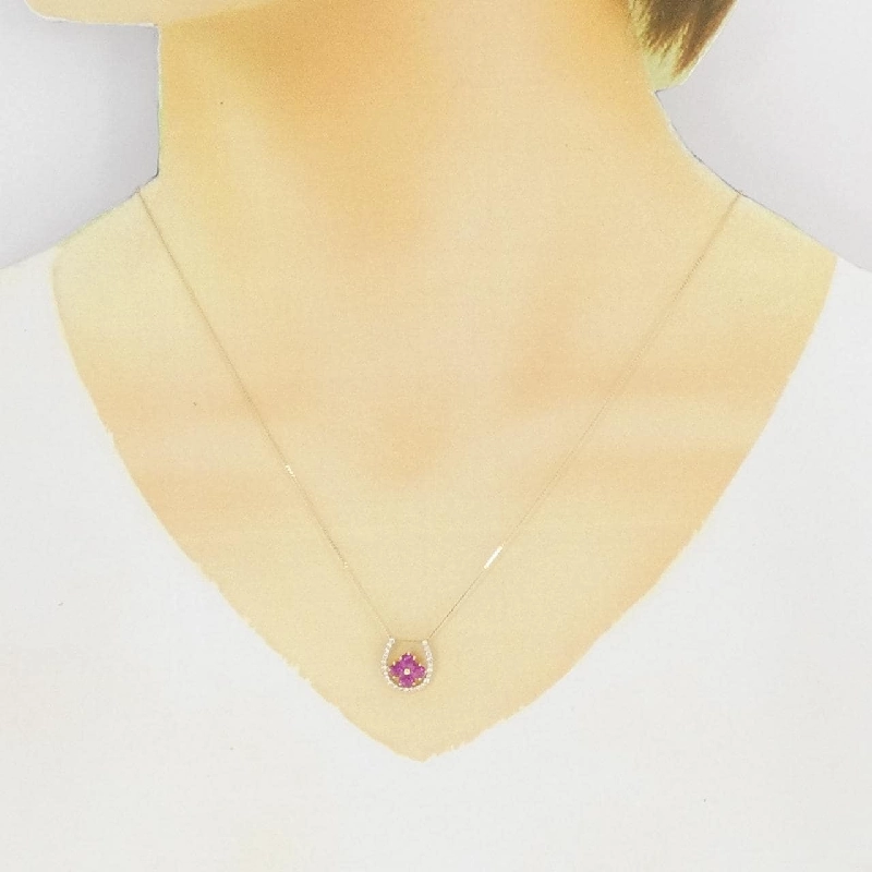 Dây chuyền ruby K18YG 0.50CT - Hàng hiệu chính hãng 862164