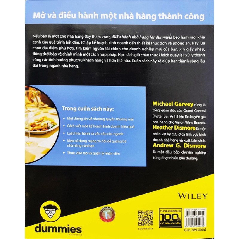 Điều Hành Nhà Hàng For Dummies - Michael Garvey, Andrew G. Dismore, Heather Dismore 137888