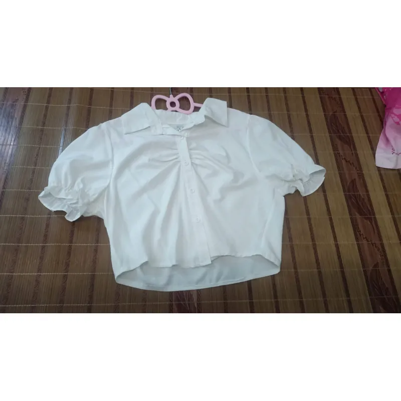 Áo sơ mi nữ tay phồng crotop  1043722