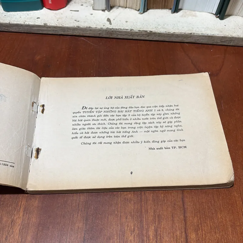 II Âm Nhạc: Tuyển Tập Những Bài Hát Tiếng Anh - 1994 780139