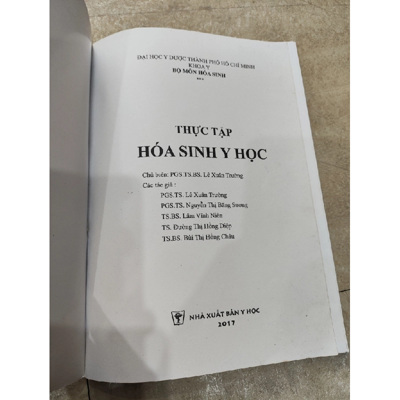 Thực Tập Hoá Sinh Y Học - Chủ Biên: PGS.TS.BS Lê Xuân Trường 509142