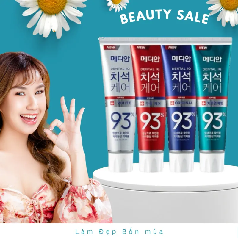 Kem Đánh Trắng Răng Thơm Miệng Median Dental chính hãng nguyên tem mẫu mới nhất 148353