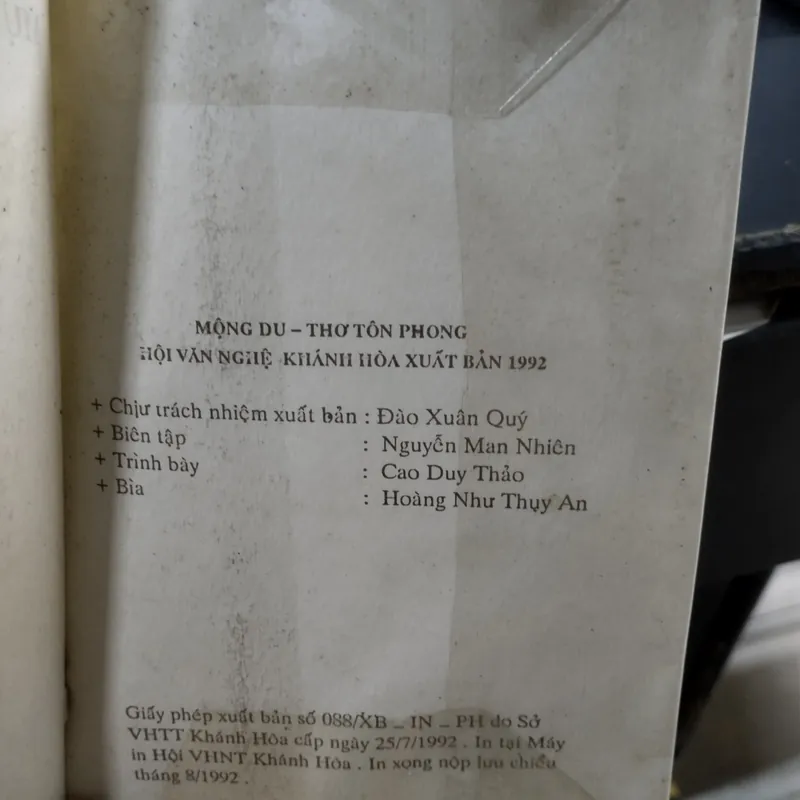 Mộng Du" của tác giả Tôn Phong. 
(1992) 563773