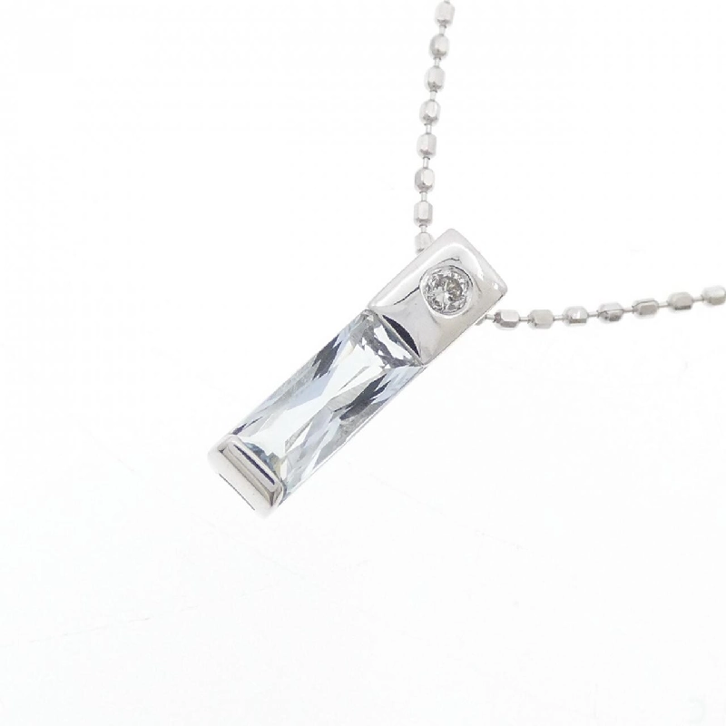 K18WG Aquamarine Necklace 0.36CT - Hàng hiệu Authentic 858693