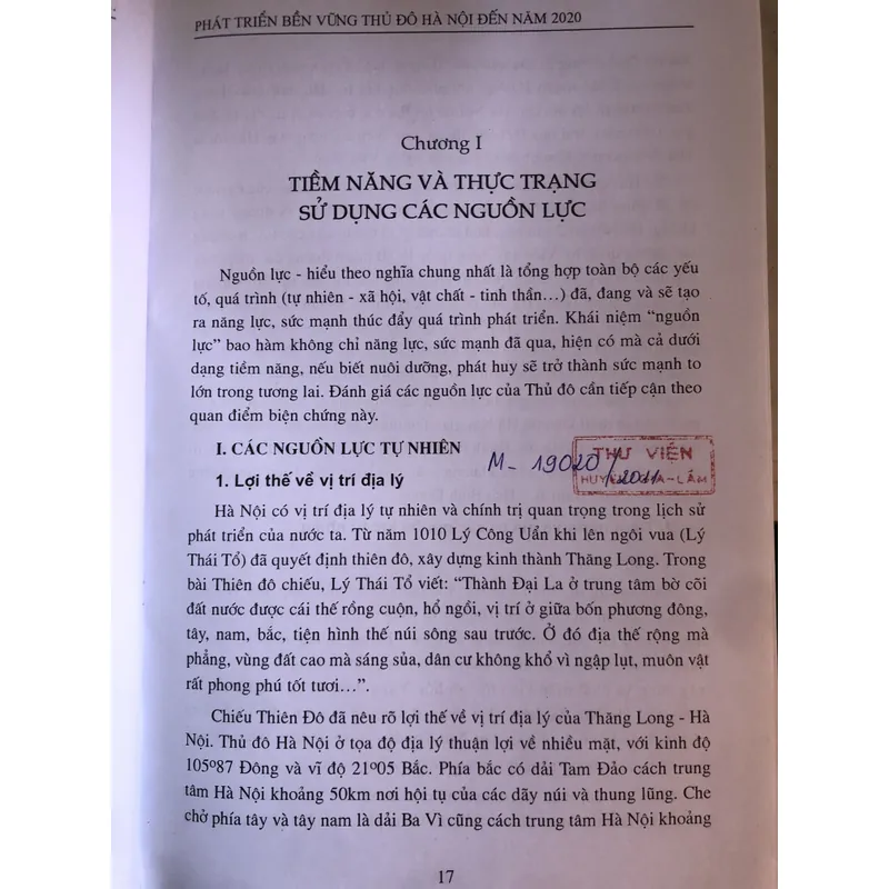 Phát huy tiềm lực tự nhiên, KT, XH và giá trị LS - VH. Phát triển bền vững thủ đô HN… 705960